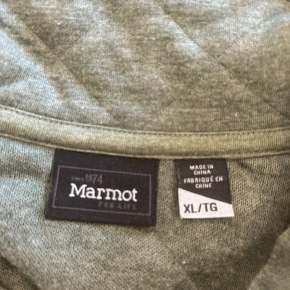 MARMOT Roice Pullover Crocodile Heather Green Jacket Snap - Picture 4 of 5